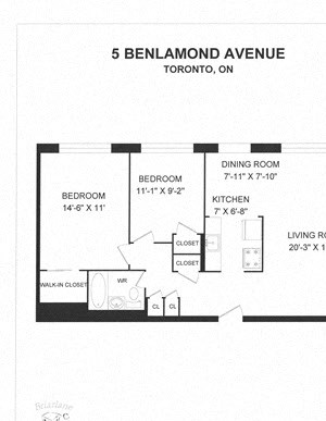 2 bedroom, 1 bath with a walk-in closet
